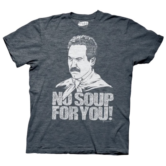 🎉HP🎉NWOT Seinfeld No Soup Heather Mens T Shirt Charcoal
XXL - Picture 1 of 3